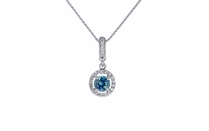 Montana Sapphire & Diamond Pendant